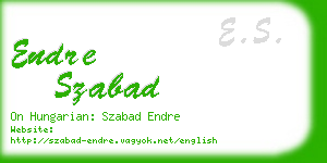 endre szabad business card